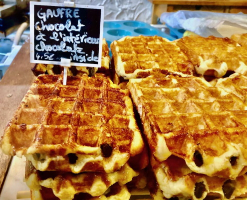 Chocolate Liege waffles