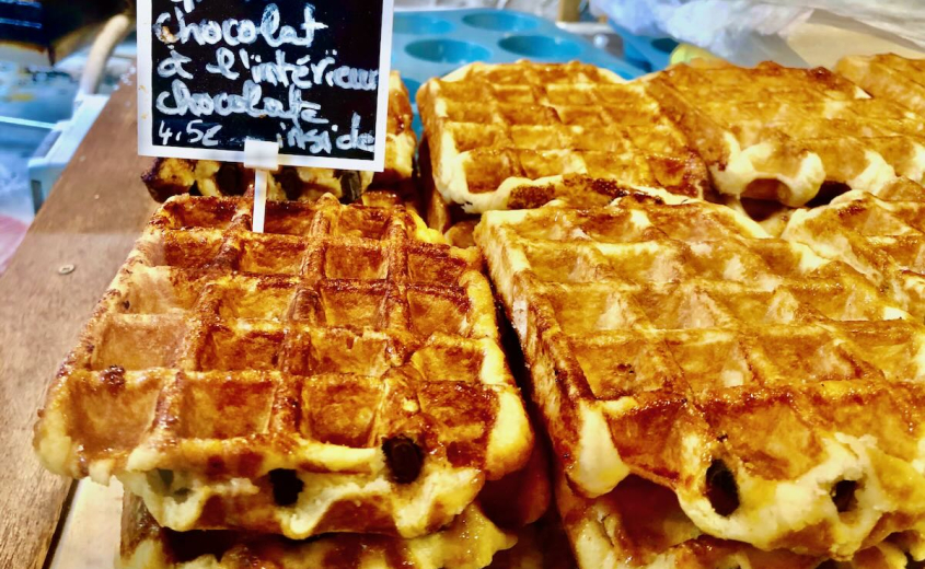 Chocolate Liege waffles